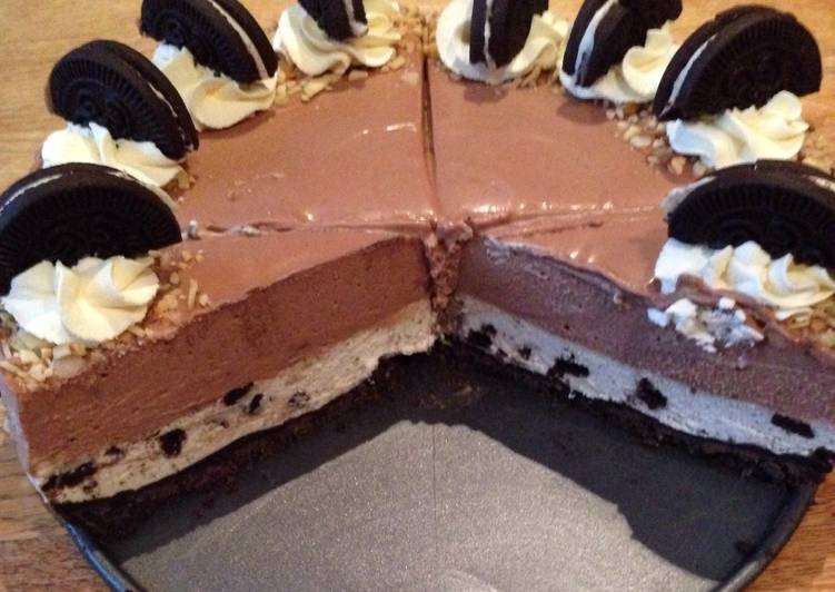 Cheesecake De Oreo Con Nutella Sin Horno Receta De Connie Canseco Cookpad