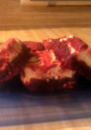 A picture of red velvet brownie.