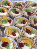 Tartaletas con crema pastelera y frutas