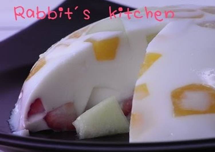 Recipe of Perfect Colorful Dome Shaped Fruit Yogurt Jelly