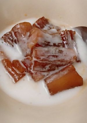 Foto resep Singkong manis kuah santan