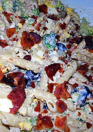 A picture of Bacon Veggie Mac Salad.
