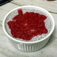 A picture of Raspberry Coconut Chia Pudding.