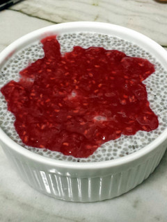 A picture of Raspberry Coconut Chia Pudding.