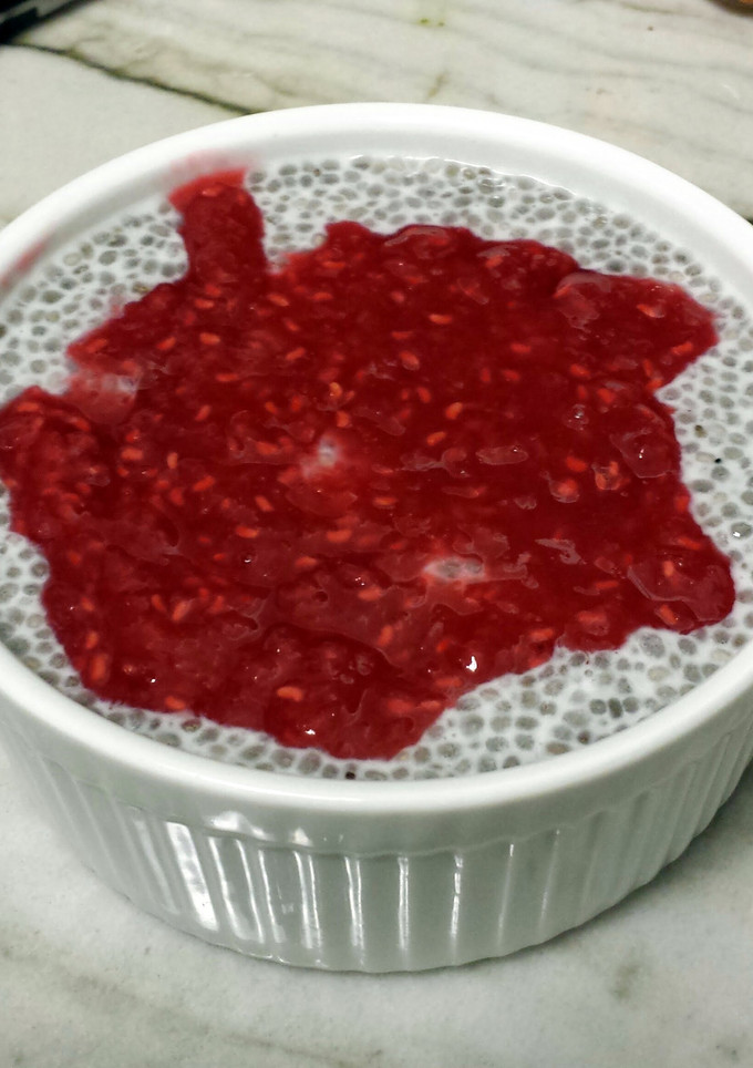 A picture of Raspberry Coconut Chia Pudding.