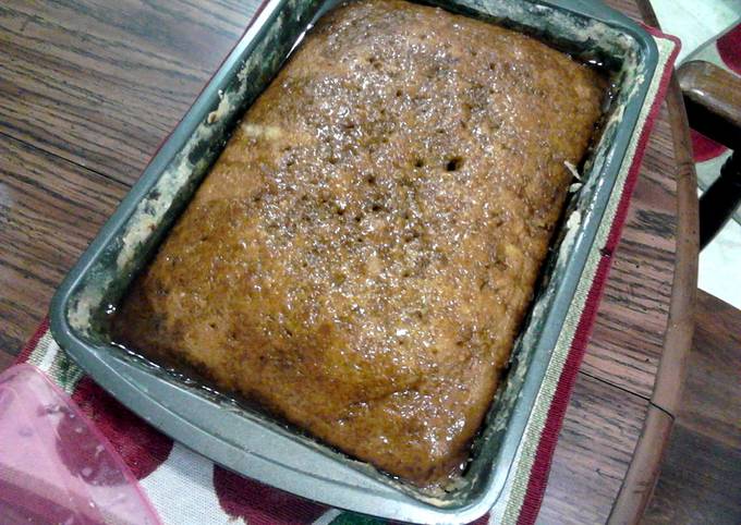 coffee cake with coffee glaze