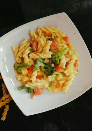 Foto resep Fusilli Sayur Saus Keju