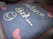 A picture of vanilla fondant cake