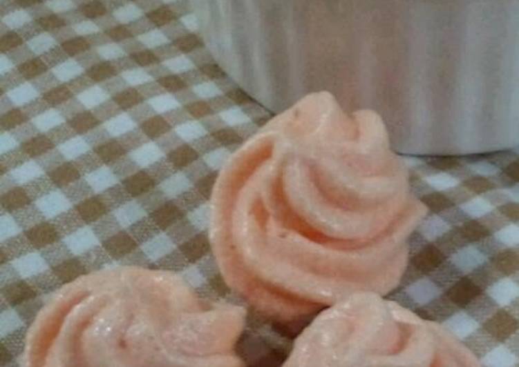 Recipe of Favorite Simple &amp; Cute Sakura-Coloured Meringue Cookies