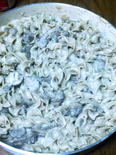 A picture of mushroom stroganoff.