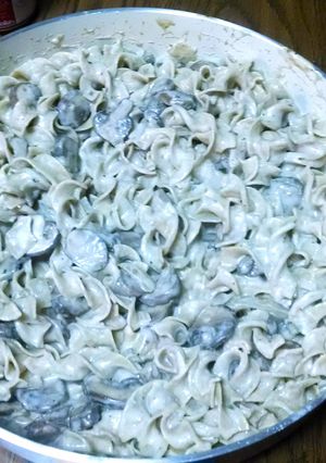 A picture of mushroom stroganoff.