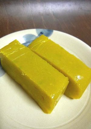 A picture of Kabocha Squash Yokan.