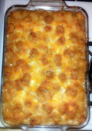 A picture of April stator tot casserole.