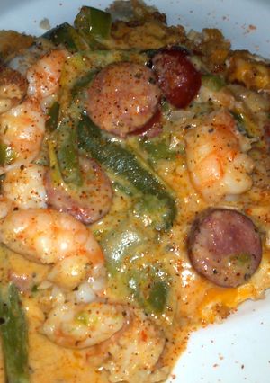 A picture of Shrimp and Grits.