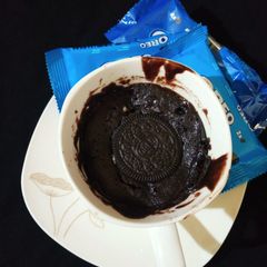 A picture of One minute Oreo mug cake.