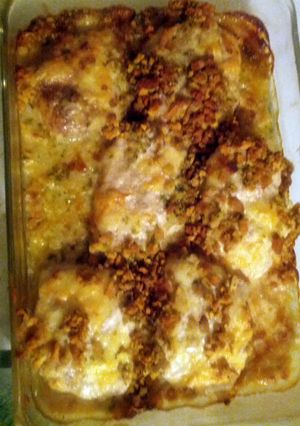 A picture of yummy pork chops.