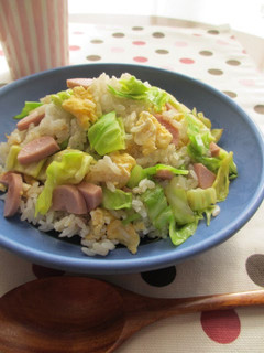 A picture of Spring Themed Fried Rice with Spring Cabbage.