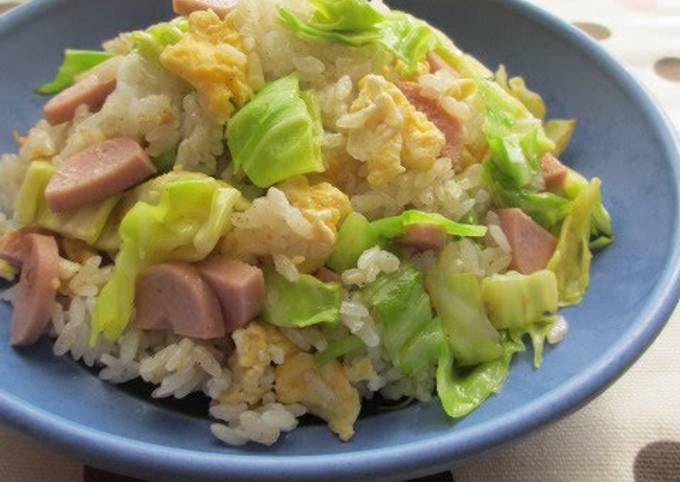 Spring Themed Fried Rice with Spring Cabbage