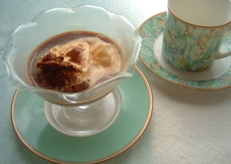 Recipe of Homemade Vanilla Ice Cream Topped with Coffee