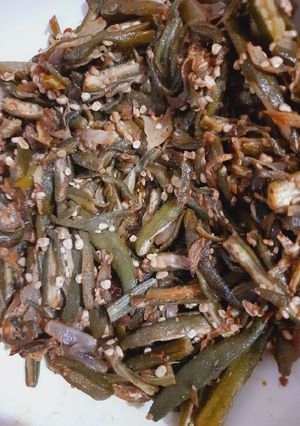 A picture of Ladyfinger sabzi.