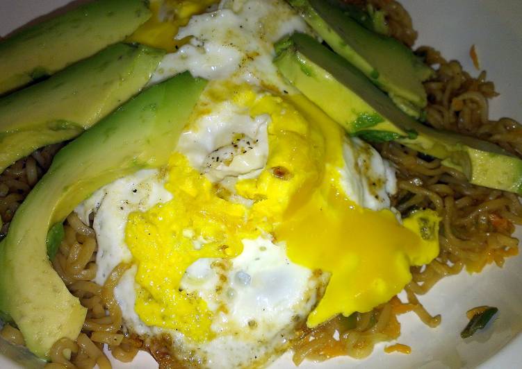 Steps to Make Super Quick Homemade egg noodle top ramen with healthy additions