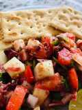Tentáculos de calamar fríos tipo ceviche