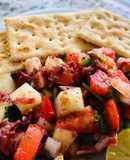 Tentáculos de calamar fríos tipo ceviche