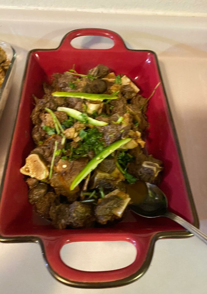 A picture of Mutton tikka.