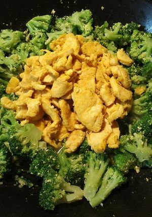 A picture of Golden Chicken in an Emerald Forest.