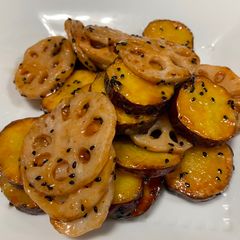 A picture of Sweet Potato & Lotus Hot Salad.