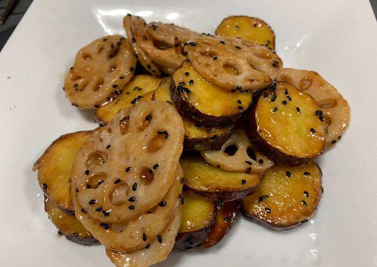Recipe of Ultimate Sweet Potato & Lotus Hot Salad