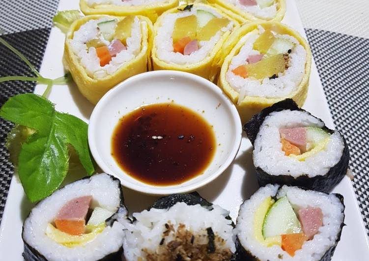 Resep Sushi Roll/Maki Sushi Simple♡ Anti Gagal