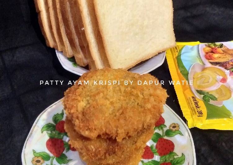 Patty Ayam krispi,isian burger