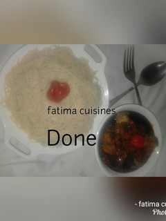 A picture of Fish soup with ugu leaves.