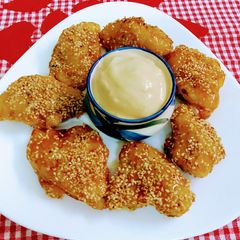 A picture of Cheese banana toffee fritters.