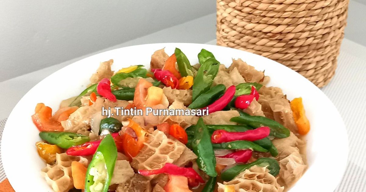 Tumis Babat Sapi Cabe Hijau