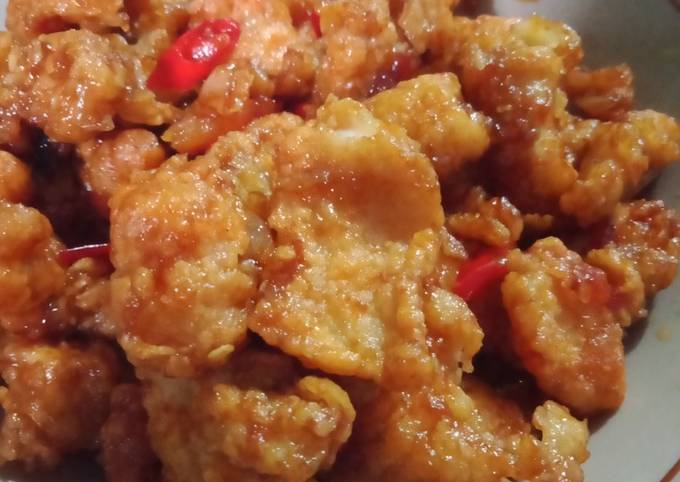 Ayam crispy saus tiram