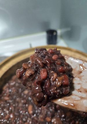 豆豆(紅豆、花豆)黑米餡 的食譜成品照片