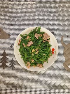 龍鬚菜炒豬肉 的食譜成品照片