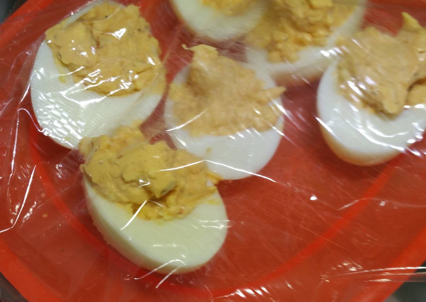 Spicy deviled eggs