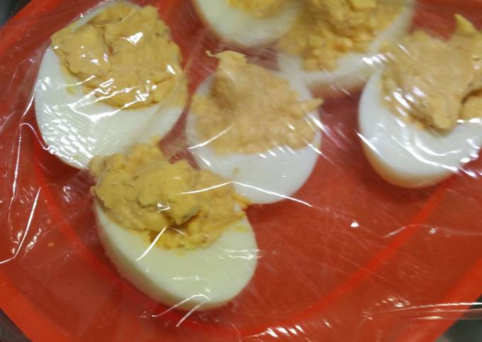 Step-by-Step Guide to Prepare Favorite Spicy deviled eggs
