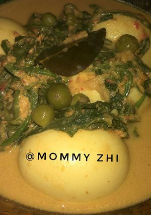 Foto resep Gulai Telur feat daun singkong