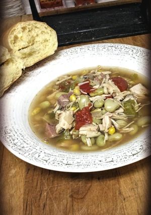 A picture of Mom's 70's Brunswick Chicken Stew.