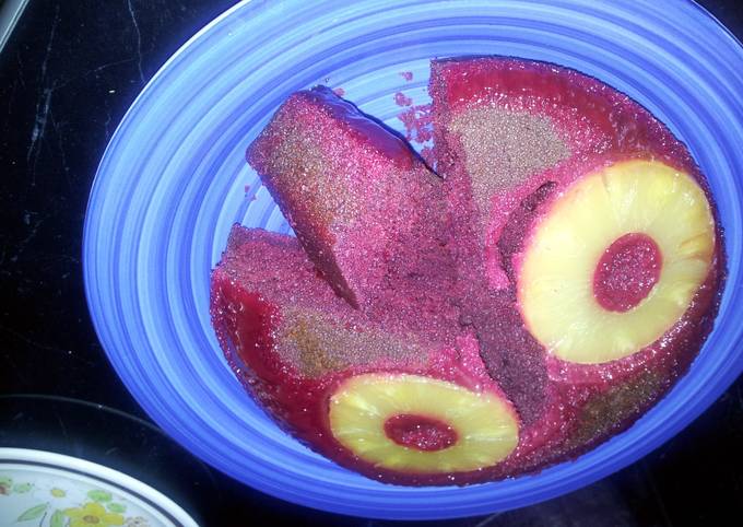 red velvet pineapple surprise cake