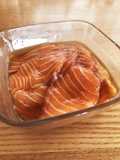 Seasoned Salmon with Sesame Oil and Mentsuyu