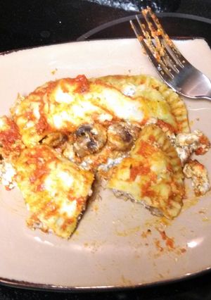A picture of ravioli from scratch.