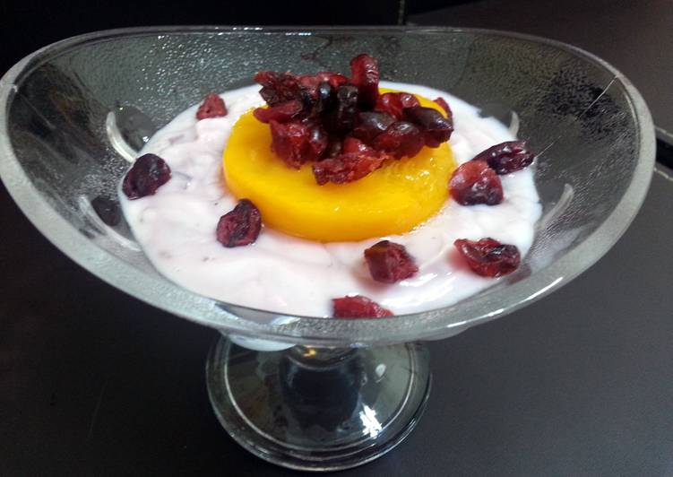 Peach And Dried Cranberry Parfait