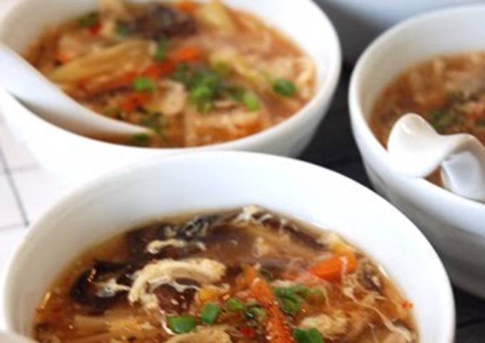 Recipe of Perfect Taiwanese Hot and Sour Soup with Leftover Vegetables