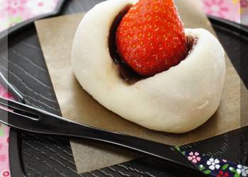 Fresh, Serving Recipe Easy Strawberry Daifuku With Strawberry Milk Flavor Delicious Nutritious