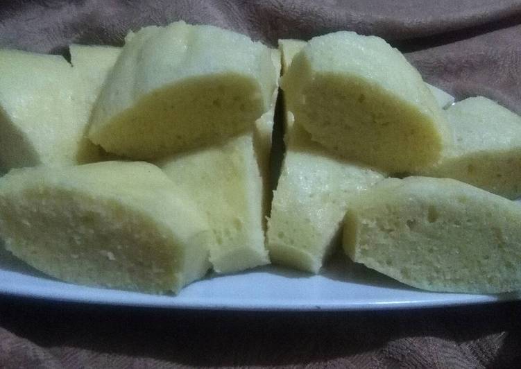 Bolu keju kukus putih telur (rebake)